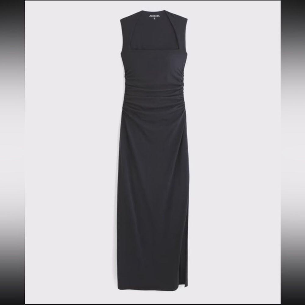 NWT Abercrombie & Fitch Ava Knit Maxi Midi Dress Black Small Women